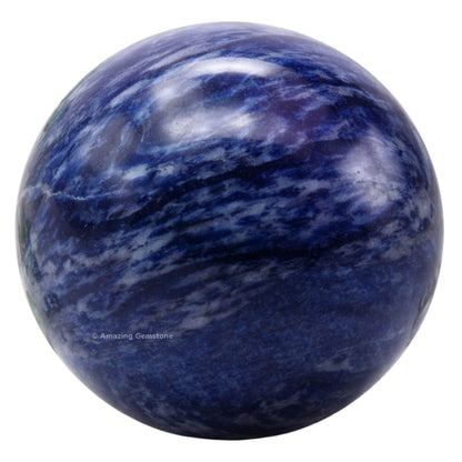 Amazing Gemstone Sodalite Crystal Ball with Stand - 2" Inches Crystal Sphere Meditation Balls for Witchcraft and Decorative Balls