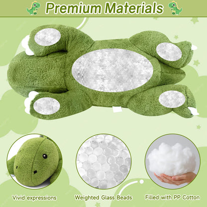 SQEQE Weighted Stuffed Animals Dinosaur Plush, Weighted Stuffed Animals Dino Plushies for Cozy Comfort, Soft T-Rex Pillow Toy for Kids Adults, Valentines & Birthday Gifts 9.8 Inch, 0.8 Lb
