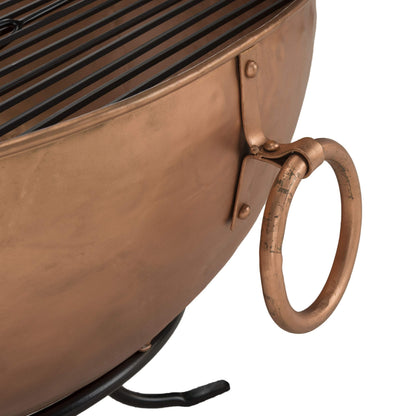 Safavieh Outdoor Collection Bangkok Fire Pit, Copper and Black
