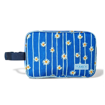 Yumbox Chill Snack Bags with 2 Removable Gel Ice Packs, Flexible Cooling, Insulated Lunch Bag, Wipe Clean fabric, Lined, Zipper Closure, Buckle Strap, Daisy Print