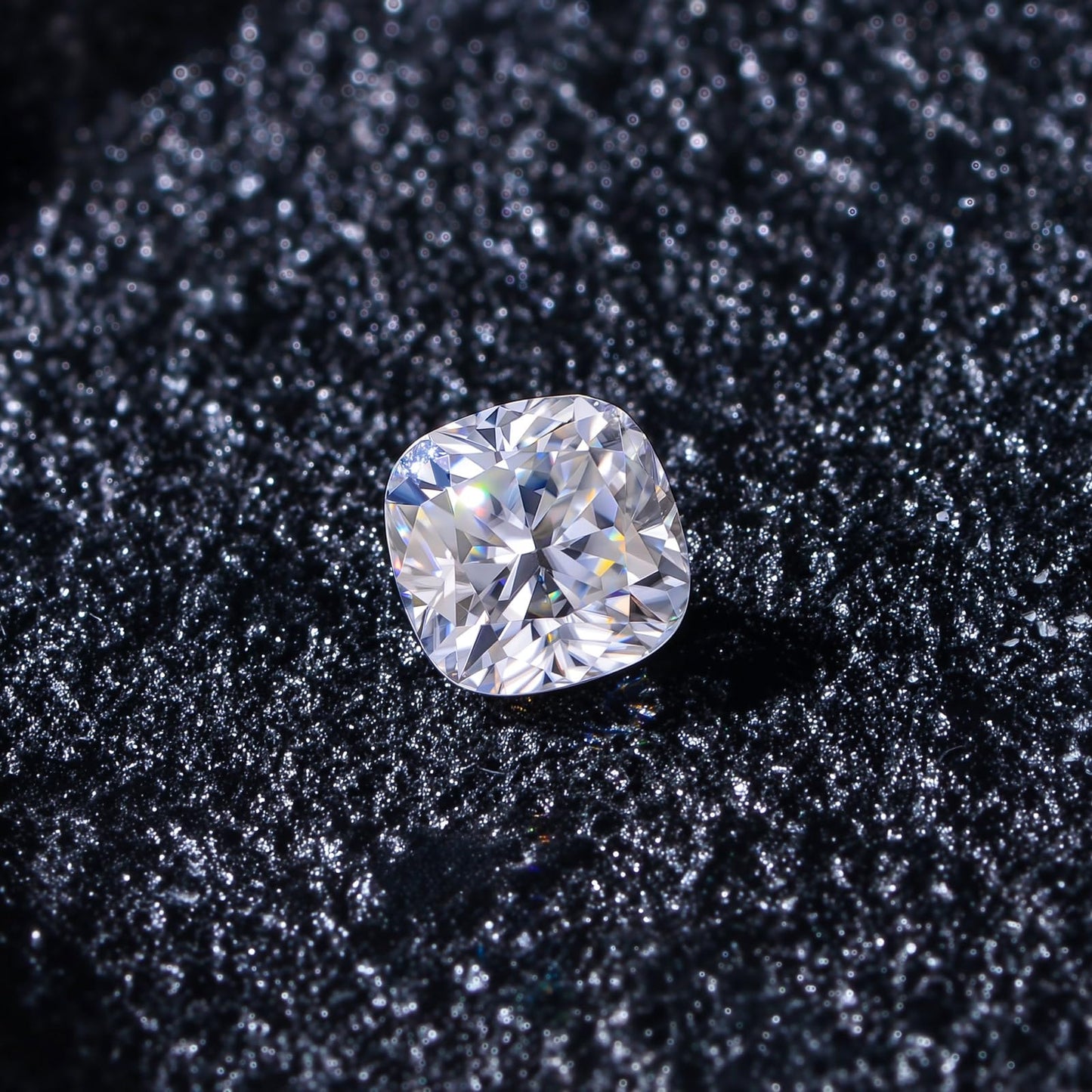 1-5 Carats Moissanite Loose Stone Lab Grown Synthetic Diamond Loose D Color Round/Oval/Heart/Princess/Cushion/Asscher/Pear/Marquise/Radiant/Emerald Cut Moissanite Loose Gem Stones for Ring Pendant Jewelry Making Gift (Cushion Cut, 1 Carats)
