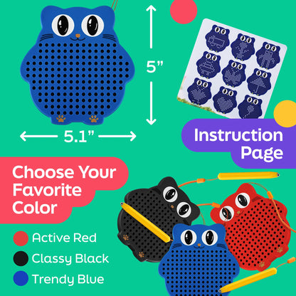 AYNAT FUN Magnetic Drawing Board for Kids & Toddlers with Beads and Magnet Stylus Pen - Magnetic Travel Toy for Airplane & Car Ride Activities for Kids