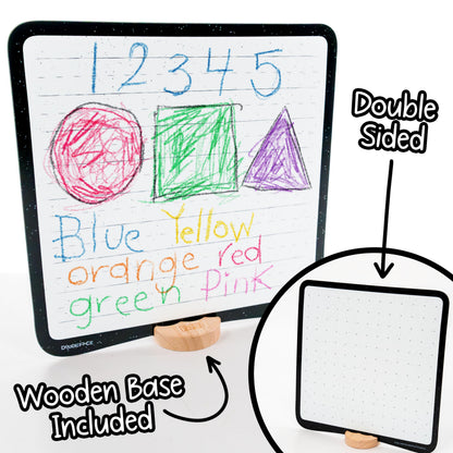 Rectangle Crayon Board | The Only Dry-Erase Lap Board for Visual & Hand Development | Crayons, Not Markers | Infant, Toddler, Kids, Classroom | Zero VOCs | Made in USA