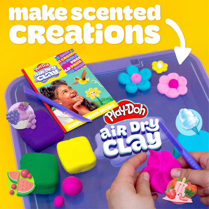 Play-Doh Air Dry Clay Case, Scented Variety Pack, 13 Air-Dry Clays, Fun Molds, Wiggly Eyes, and Sculpting Tool, Arts and Crafts Supplies, Modeling Clay, Fun Kids Activities, Pottery