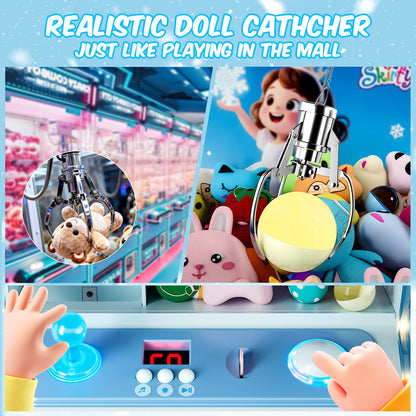 Skirfy Large Claws Machine Toy with Alloy Claw,LED Light & Adjustable Sound,16" Candy Dispenser Toys Mini Vending Machine for Kids Christmas Birthday Big Gifts for Girls Boys Ages 6+