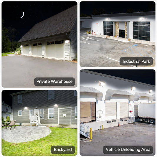 ZSRGBL LED Wall Pack Light 75W/60W/45W with Dusk to Dawn Photocell, 9750LM 6000K/5000K/4000K Daylight, Waterproof Energy Save Commercial Outdoor Light for Warehouse Factory Yard, ETL Listed (1Pack)