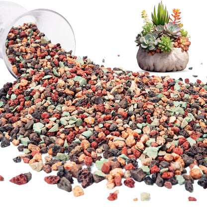 Seuqhck 12lb Mix Lava Rocks Pebbles for Plant, Pumice Potting Soil Mix Decorative Top Dressing Landscaping Gritty Rock for Succulent, Bonsai, Cactus, Vase Filler