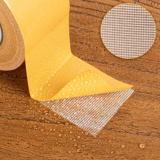 Double Sided Tape Heavy Duty, 2 Inch x 66 Feet Fiberglass Mesh Double Stick Adhesive Tape, Fabric Tape For Clothes Making DIY Crafts, Paste Photo, Rug Fixed, Floor, Wall Decor, Office Decor,