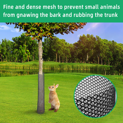 Watayo 20 Ft Mesh Tree Guard Trunk Protectors- Tree Bark Protector- Flexible Net Tree Guard with 100 Pcs Ties for Tree Protectors from Deer Mowers Trimmers