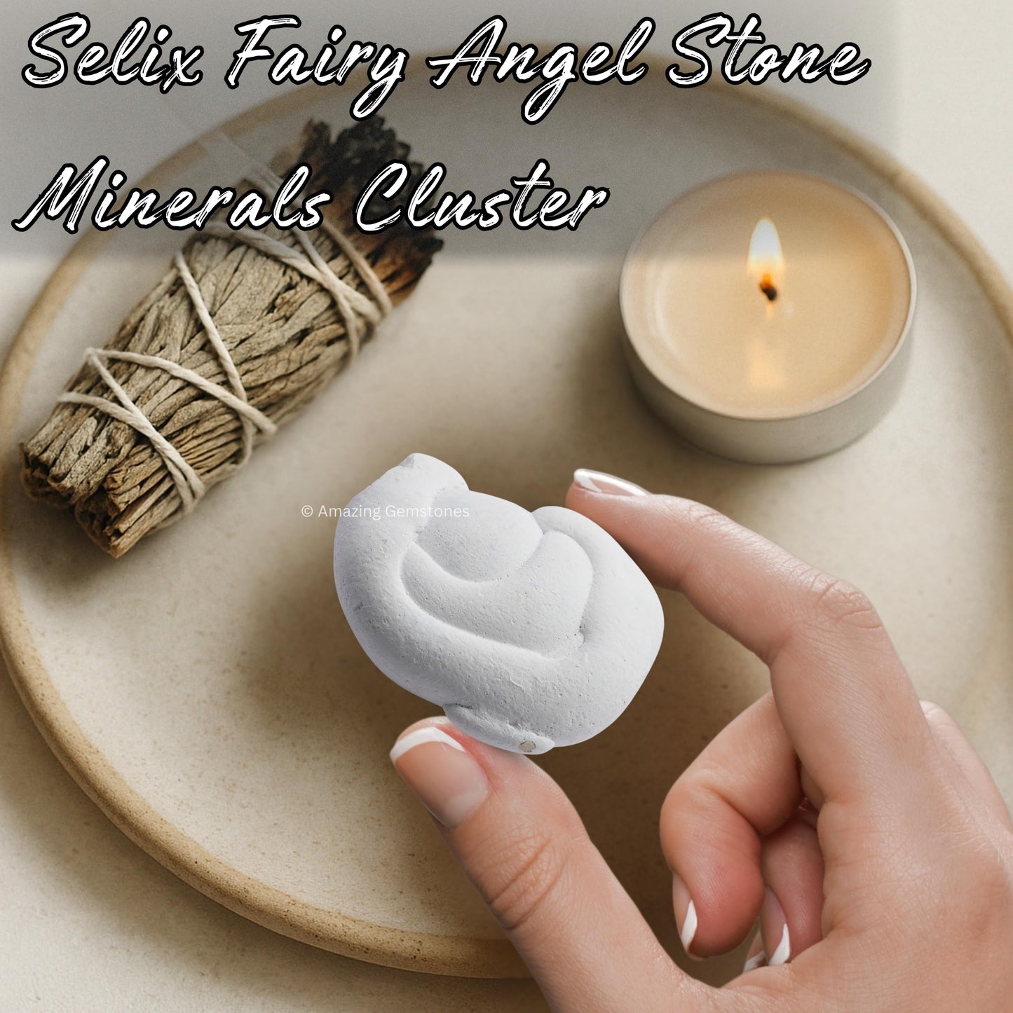 Fairy Stones Crystals and Healing Stones Mineral Specimen - Premium Menalite Goddess Gem Stones for Spiritual Growth - Healing Crystals Geodes Clusters for Meditation, Chakra Balance, and Energy (M)