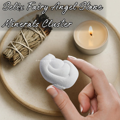Fairy Stones Crystals and Healing Stones Mineral Specimen - Premium Menalite Goddess Gem Stones for Spiritual Growth - Healing Crystals Geodes Clusters for Meditation, Chakra Balance, and Energy (M)