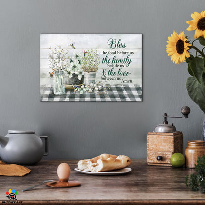 GUTTATY Kitchen Canvas Wall Art - Rustic Farmhouse Kitchen Scene Pictures for Wall Decor, Framed Canvas Print For Dining Room 12x18 Inches