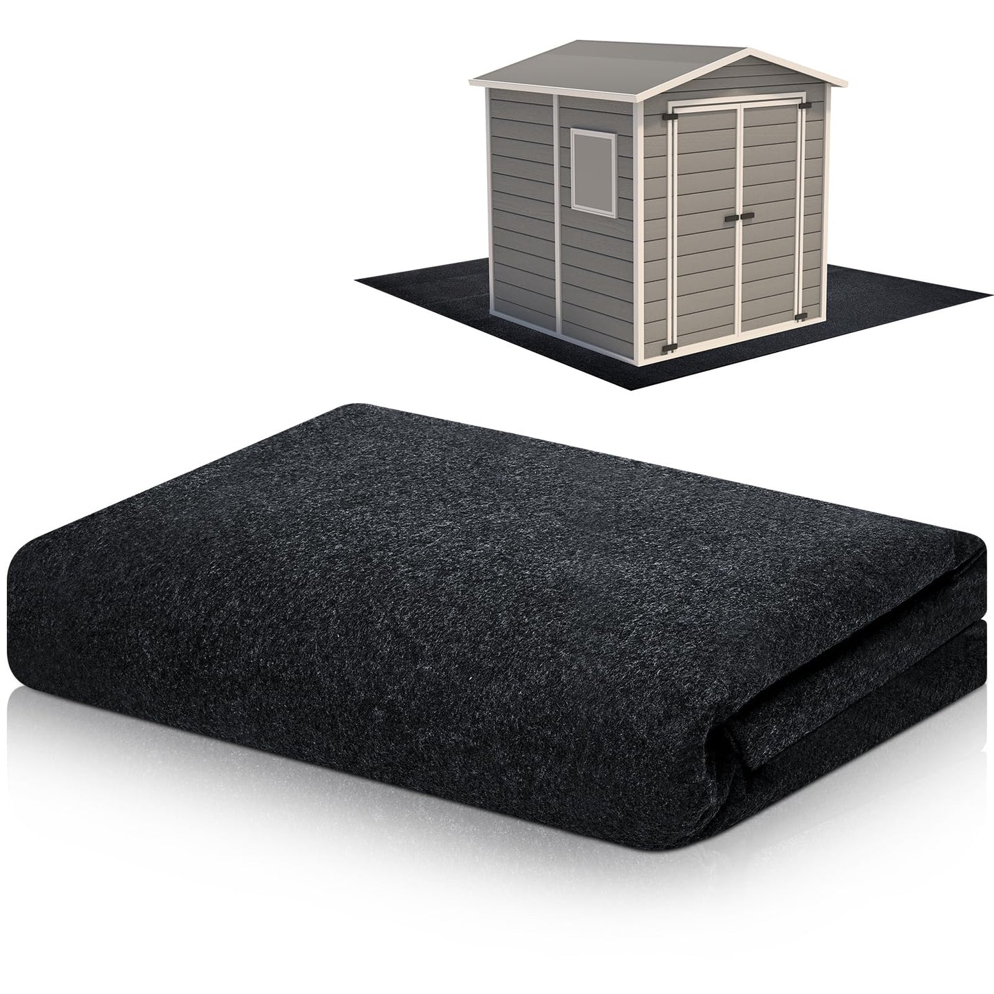 Haull Shed Floor Mat 8.2 x 10.2 ft Outdoor Waterproof Nonslip Durable Storage Sheds Protector Rug for Carport Patio Garage Garden Spring Summer Outdoor, Storage Shed Not Included