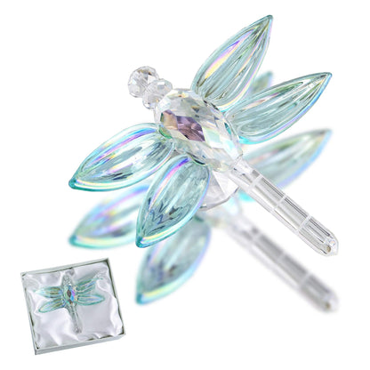 H&D HYALINE & DORA Crystal Dragonfly Figurine Glass Animal Figurines Collectibles Home Decor Paperweight