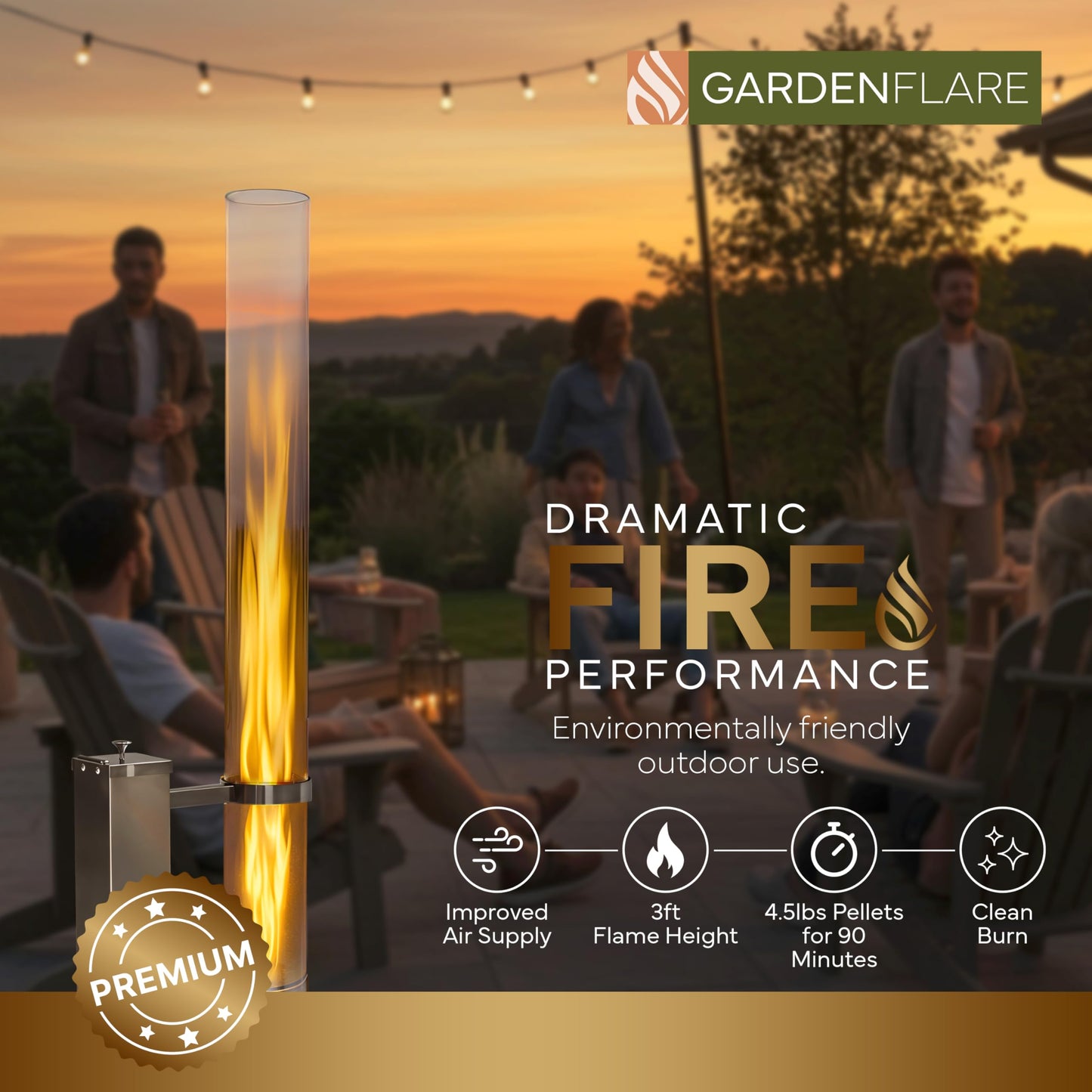 Gardenflare GARDENFLARE Stainless Steel Pellet Stove