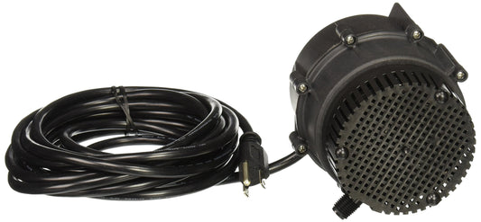 Little Giant NK-2 "NO-KORODE" Series, 115 Volt, 1/40 HP, 325 GPH Mild Acid, Alkalis and Hard Water Manual Submersible Pump with 18-Ft. Cord, Black, 527176