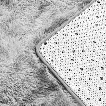 Deerhoo Large Shag Area Rugs 6 x 9, Tie-Dyed Plush Fuzzy Rug for Living Room, Ultra Soft Fluffy Furry Rugs for Bedroom, Indoor Carpet Nursery Rugs for Kids Room Home Decor, Light Grey