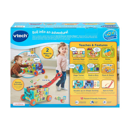 VTech Sort and Discover Activity Wagon for Toddlers, Red