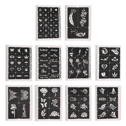 Out Design Stencil Kit, 97 Patterns, Reusable, Glitter Airbrush for Body Art