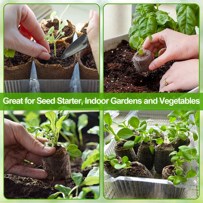 Legigo 100 Pcs 30mm Peat Pellets Seed Starter Soil Pods- Seedling Soil Block Peat Pods for Seed Starting, Compressed Seed Pod Starter Plugs for Garden Plant Cuttings Herb Flower and Vegetables