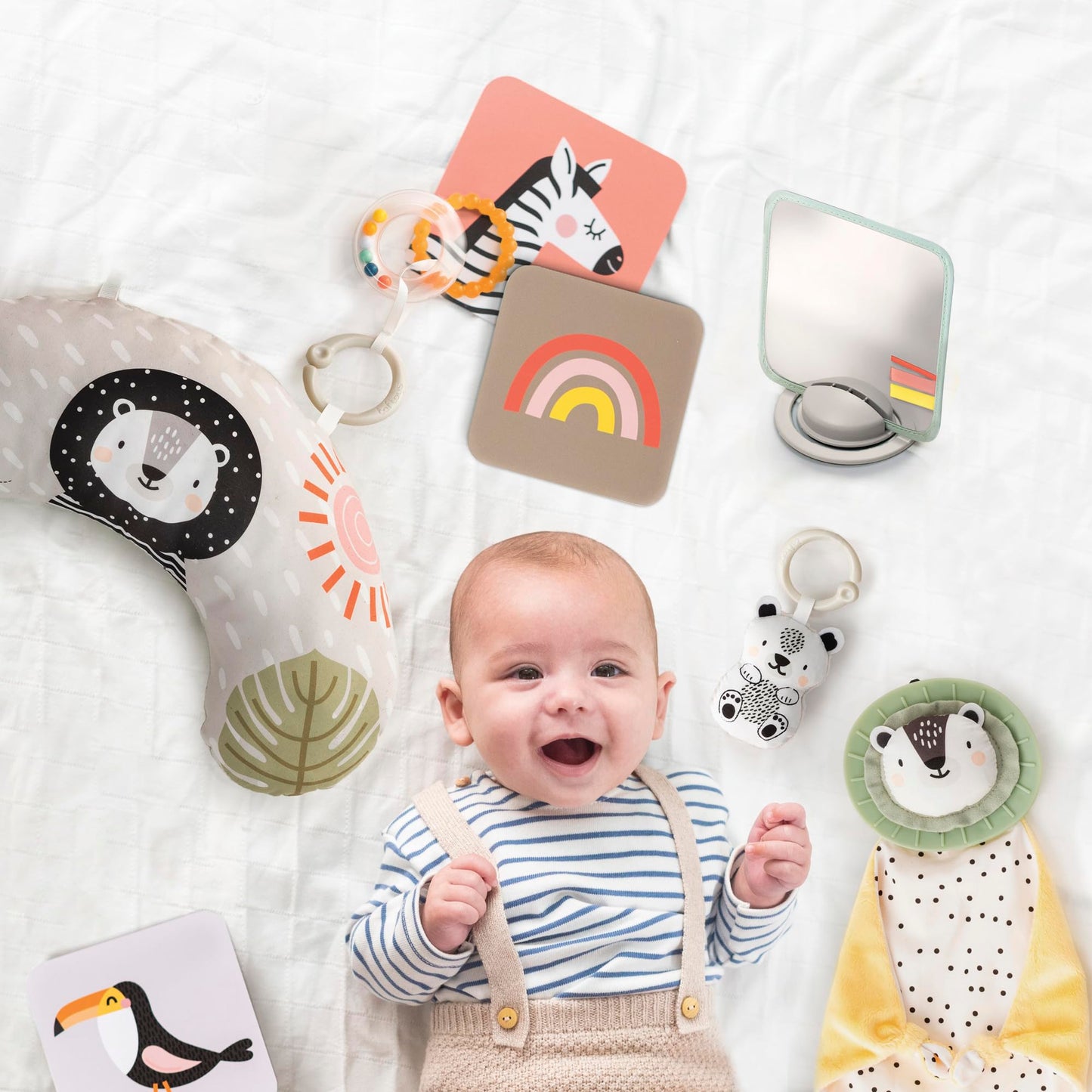 Taf Toys Newborn Developmental Toy Kit, Perfect for Boys and Girls, Includes 12 Essential Boy and Girl Toys for Learning and Stimulation, Ideal New Baby Gift Basket