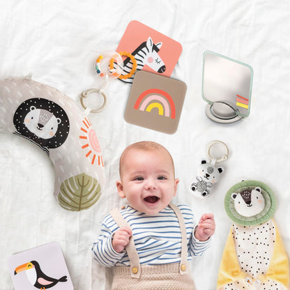 Taf Toys Newborn Developmental Toy Kit, Perfect for Boys and Girls, Includes 12 Essential Boy and Girl Toys for Learning and Stimulation, Ideal New Baby Gift Basket
