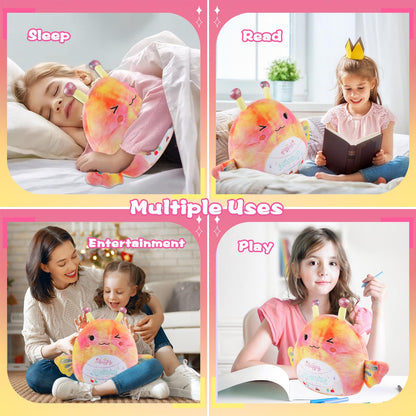 AWNOGKUE Stuffed Animal Butterfly Plush Toys 14 Inch Soft Unicorn Plushies Pillow Cute Rainbow Plushies Room Decoration Birthday Gifts for Kids Toddlers Girls and Boys (Large Butterfly)