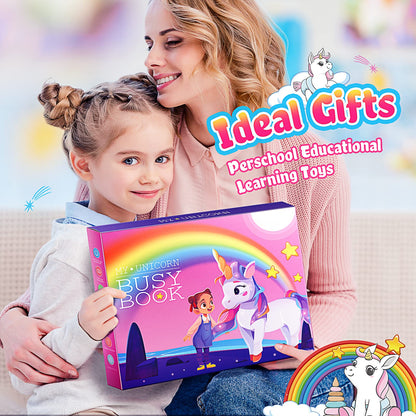 MDINGTD Kids Toys Montessori Toys for Toddlers, Unicorns Gifts for Girls Age 3-5 30 Themes Busy Book for Kids Preschool Educational Learning Toys for 3-5 Year Olds Girls Preschool Learning Activities
