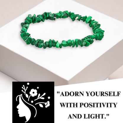 Amazing Gemstone Chips Bracelet (Malachite)