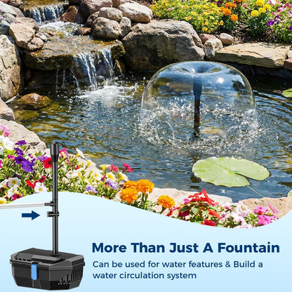 NFESOLAR 20W Solar Pond Filter Kit with Fountain Pump, 160 GPH Solar Pond Pump & Outdoor Filter Box, Submersible Water Pump with 16.5FT Cable & 6.6FT Tubing for Koi Pond, Fish Tank, Garden Fountain