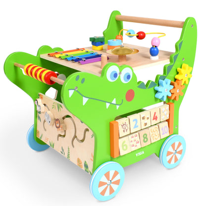 Spark & Wow Crocodile Activity Walker | 10 Activities | for Ages 1+ | Activity Table for Toddlers | Push and Pull Learning Walker