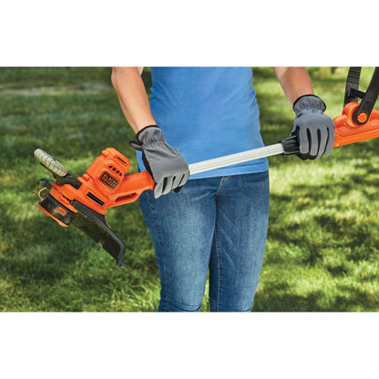BLACK+DECKER Weed Wacker with Auto Feed, 14-Inch 2 in 1 String Trimmer Lawn Edger, Powerful 6.5-Amp Lightweight Electric Weed Eater (BESTA510)