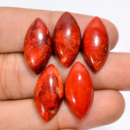 2 PCS, 20X10 MM, AURA GEMS Natural Red Jasper, Cabochon, Marquise Shape, Jewelry Making Stone Supply, Chakra Energy Healing Gemstone, Real Crystal, Birthstone, Wholesale deal