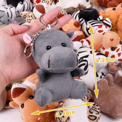 Spoilu Small Stuffed Animals Bulk, 36 Pieces Cute Plushies, 4.5 Inch Mini Forest Animal Plush Toys, Party Favors, Stocking Stuffers for Kids, Valentine's Day Gifts for Kids Classroom