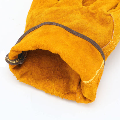 Lasnten 12 Pairs Leather Work Gloves Flexible Grip Gardening Construction Gloves Cowhide Thorn Proof Cut Resistant Fpr Men Women
