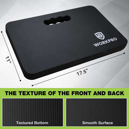 WORKPRO Extra Thick Kneeling Pad, Soft NBR Foam Cushioning for Knee, Large Foam Kneeler Mat for Gardening, Bathing Baby, Exercise, Workout Supplies, 17.5 x 11 x 1.5 in, Black