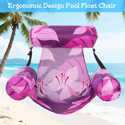 Inflatable Pool Float Chair - Pool Floats Adult Heavy Duty, Water Floating Lounge Chairs, Blow up Floaties Adults for Summer Fun Party Lake Beach