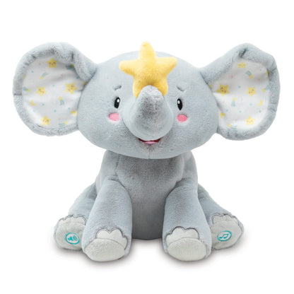 Cuddle Barn - Twinkling Starlight | Animated Musical Elephant Stuffed Animal Baby Plush Toy with Soothing Light and Volume Control Plays 15 Minutes of Lullabies, 11 inches