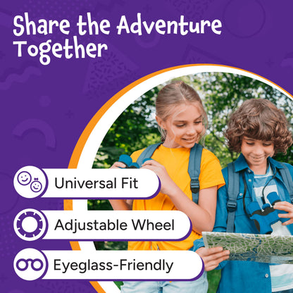 Think Peak Green Binoculars Science Toy for Kids Ages 3-12 Years - Real Compact Outdoor Adventure & STEM Educational Nature Hiking Explorer for Bird Watching, Camping Children’s Birthday Gift