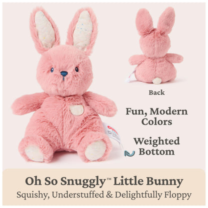 GUND Baby Oh So Snuggly Littles Bunny Rabbit, Small Stuffed Animals, Bunny Stuffed Animal, Plush Toys for Infants and Toddlers, Pink, 7”