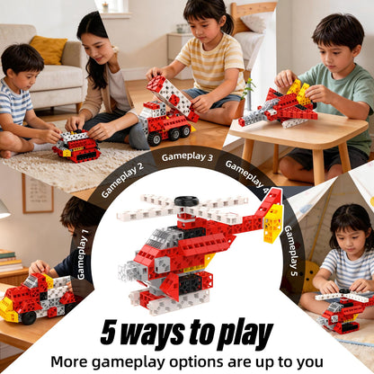 HYPDANK 150 PCS 0.8in Building Blocks - Toy Building Sets for Kids, Building Blocks Cubes, School Toys Birthday Gifts for Boys and Girls Age 3+ Years Old Stimulate Imagination (150, Helicopter)
