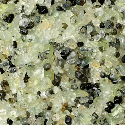 ZHIYUXI 400pcs Prehnite Beads 5-8mm Crystals Gemstones for Bracelet Making Irregular Stone Bead for Jewelry Making Natural Chips Craft 2 Strands