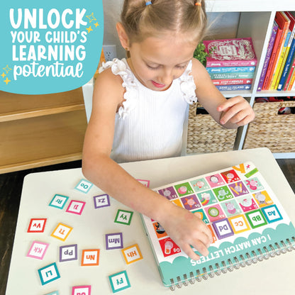 Hadley Designs My First Busy Book Toddlers 3-5, Montessori Preschool Learning Activities Age 4-5, 174 Pcs Velcro Busy Book, Travel Toys Airplane Car Quiet Time, Sensory Toys, Pre K Graduation Gifts