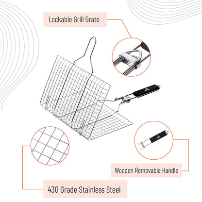 UNCO Stainless Steel Fish & Vegetable Grill Basket