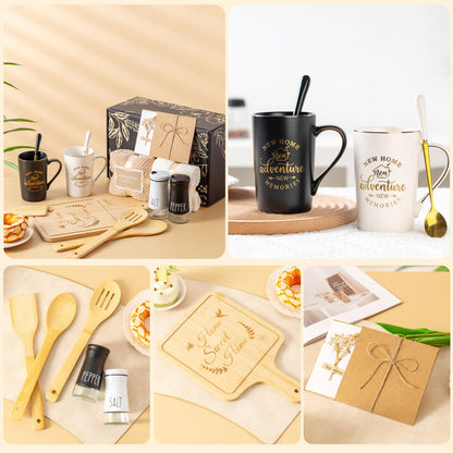 House Warming Gifts, House Warming Gift New Home, Closing Gifts for Homebuyers, New Home Gift Basket for Women Men Couples Newlywed Friends, 12 Pcs