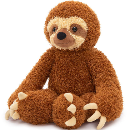 MorisMos Sloth Stuffed Animal 18" Plush Sloth Plush Toy Sloth Plushie Huggable Sloth Pillow Stuffed Sloth Toy Gifts for Boys Girls and Kids for Comforting Companion Imaginative Play