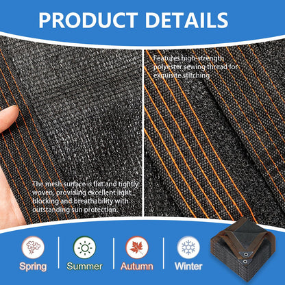 Shade Cloth, 90% Shading Rate Sun Shade sail Durable mesh tarp,Plant Shades for Outdoor Plants Sunshade, Shade Cloth for Garden,Dog Kennel Cover,greenhouses, Patio net (Black, 1.8 * 3.6M/6 * 12FT)