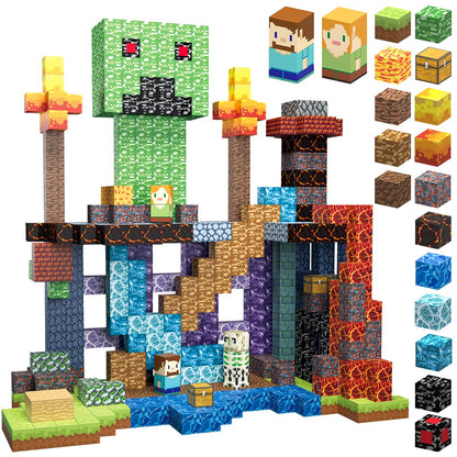 AIDYVOI 160pcs Magnetic Blocks, Magnetic Building Blocks for Kids 3+, 1 Inch Stacking Toys STEM Educational Sensory Construction Toy, Christmas Birthday Gifts for Boys Girls
