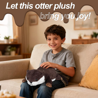 CSVBTRF Weighted Stuffed Animals, 4.1 lbs 18" Otter Plush Hugging Pillow, Otter Stuffed Animal Gifts for Kids Boys and Girls