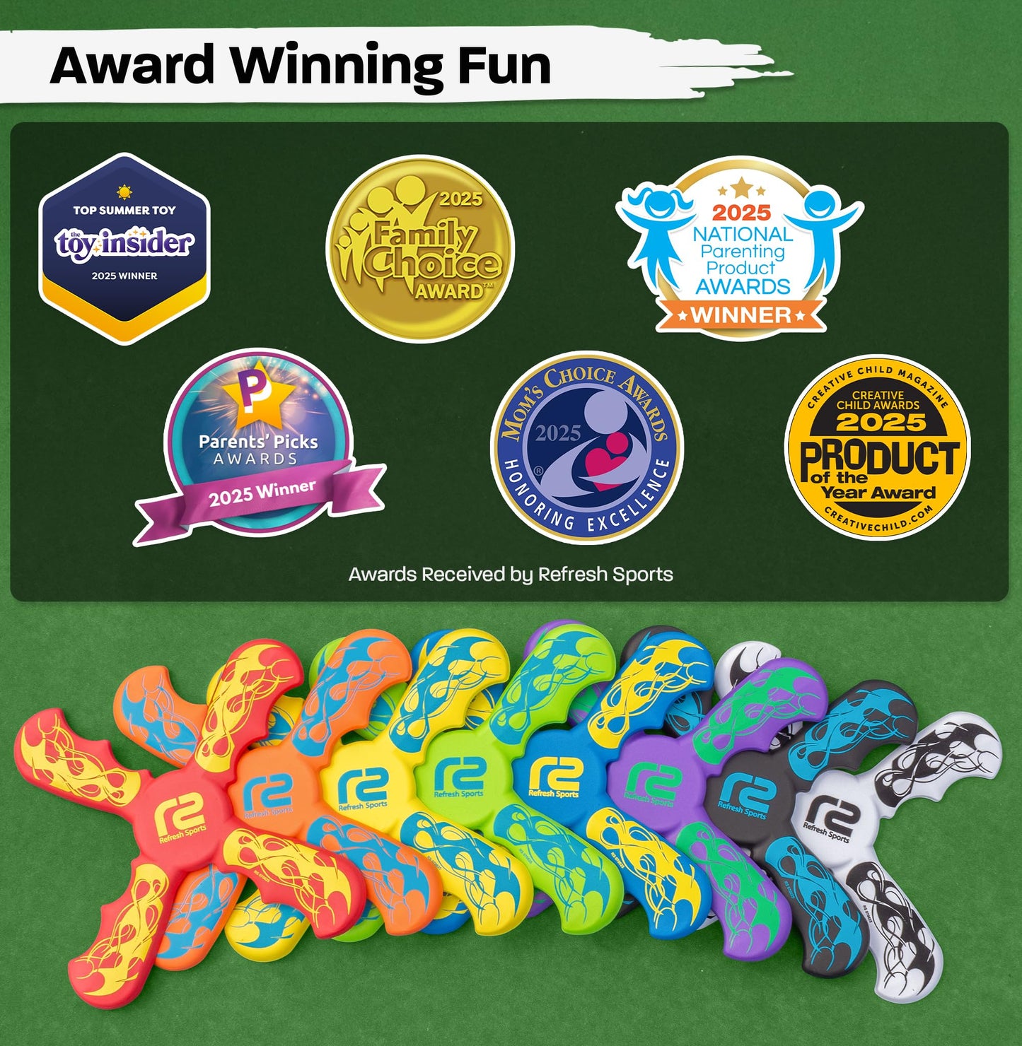 Outdoor Toys For Kids Boomerang - Fun 6 Year Old Boy Gifts & Soft Flying Kid Toys for Indoor & Outdoor Play - Birthday Presents for Kids 8-12 & 8 Year Old Gift Ideas, Cool Gifts for Kids 3 4 5 6 7 +